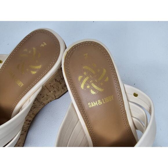 Sam & Libby Women's Cross Strap Espadrille Sandal Vanilla Color Size 7 - Picture 4 of 9